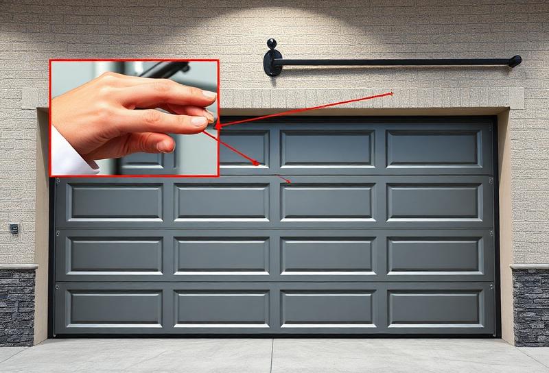 Modern garage door panel showing pinch-resistant design for family safety