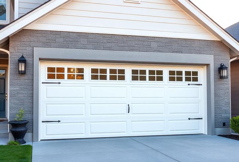 Close-up of garage door weatherstripping being installed along the bottom seal